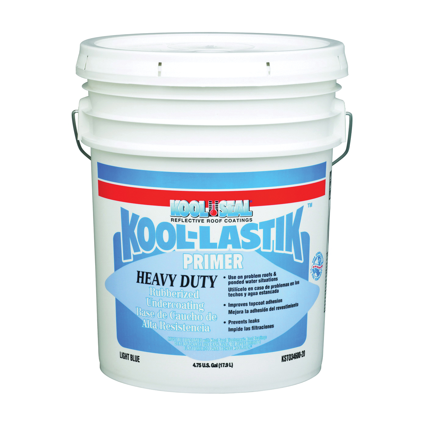 KST034600-20 Roof Primer and Undercoat, Light Blue, 5 gal, Liquid