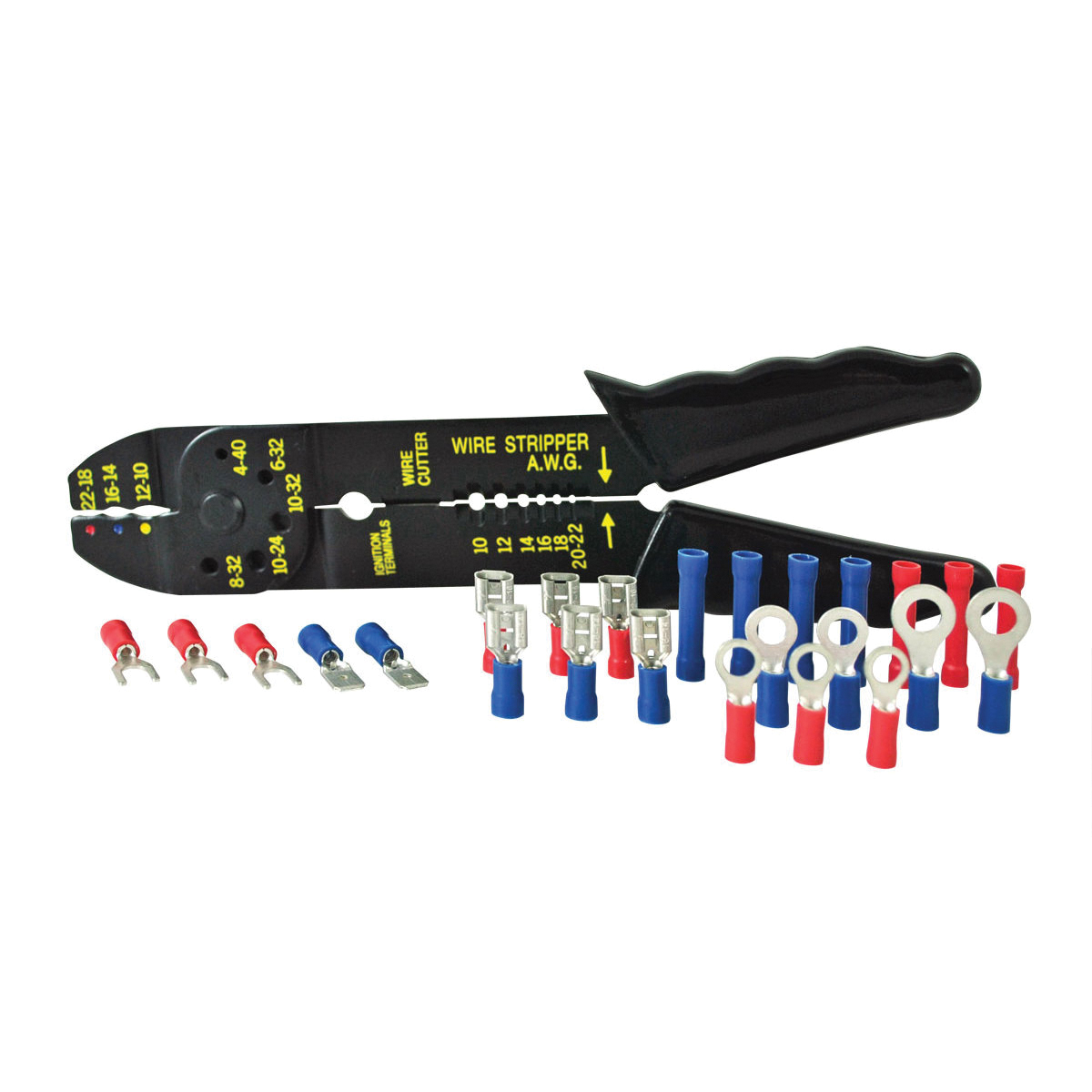 05125 Slidekit Terminal with Crimp Tool, 600 V, 22 to 10 AWG Wire, Vinyl Insulation