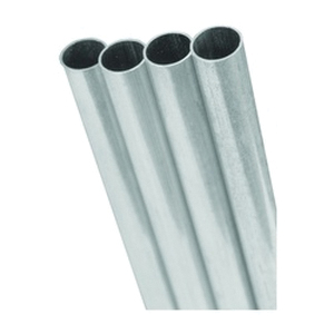 8103 Decorative Metal Tube, Round, 12 in L, 5/32 in Dia, 0.014 in Wall, Aluminum