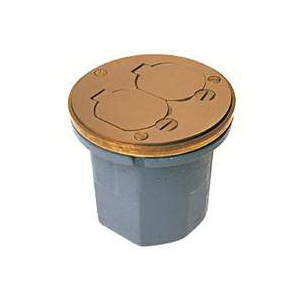 6224 Box, 4-5/8 in W, 4-5/8 in W, 4-1/4 in D, 4-5/8 in H, 1-Gang, 2-Oulet, Cast Iron Box, Gray/Gold, Powder-Coated