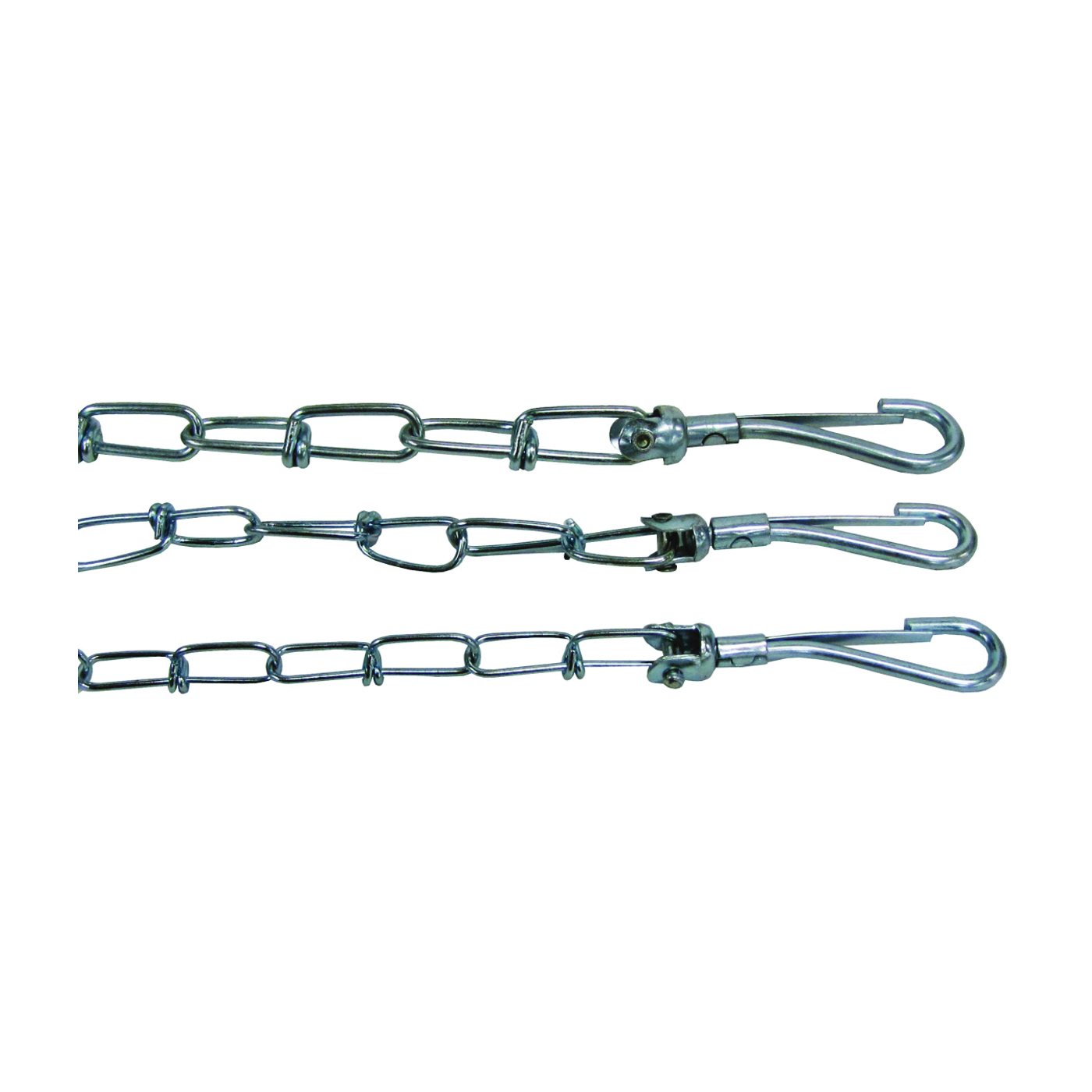 Boss Pet PDQ 27210 Twist Chain with Swivel Snap, 10 ft L Belt/Cable, Steel, For: Large Dogs Up to 35 lb, Silver