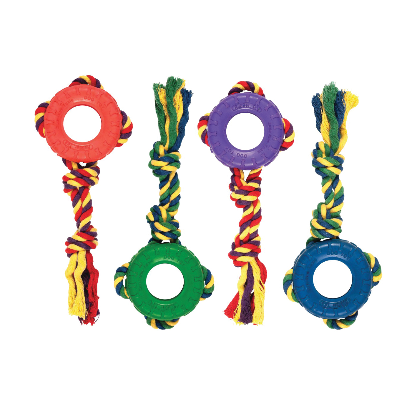 CTZ100M Dog Toy, M, Tredz Rope, Cotton/Rubber, Assorted