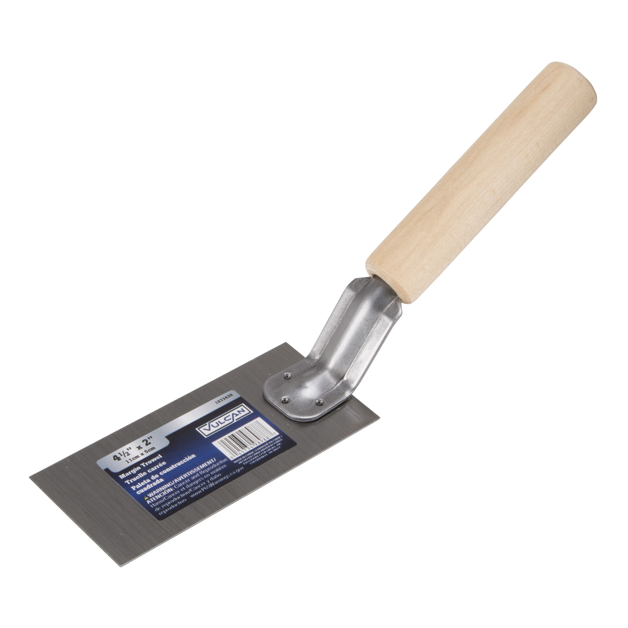 PT-120233L Margin Trowel, 4-1/2 in L Blade, 2 in W Blade, Ergonomic Handle