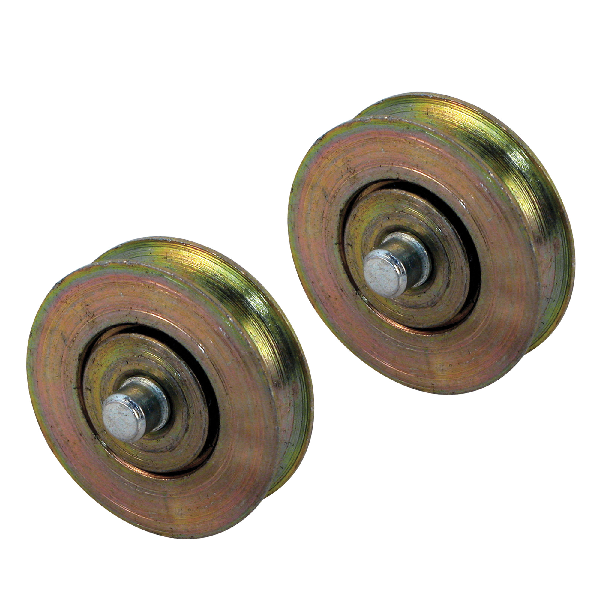 D 1765 Door Roller with Axle, 1-1/4 in Dia Roller, 5/16 in W Roller, Steel, Yellow, 2-Roller