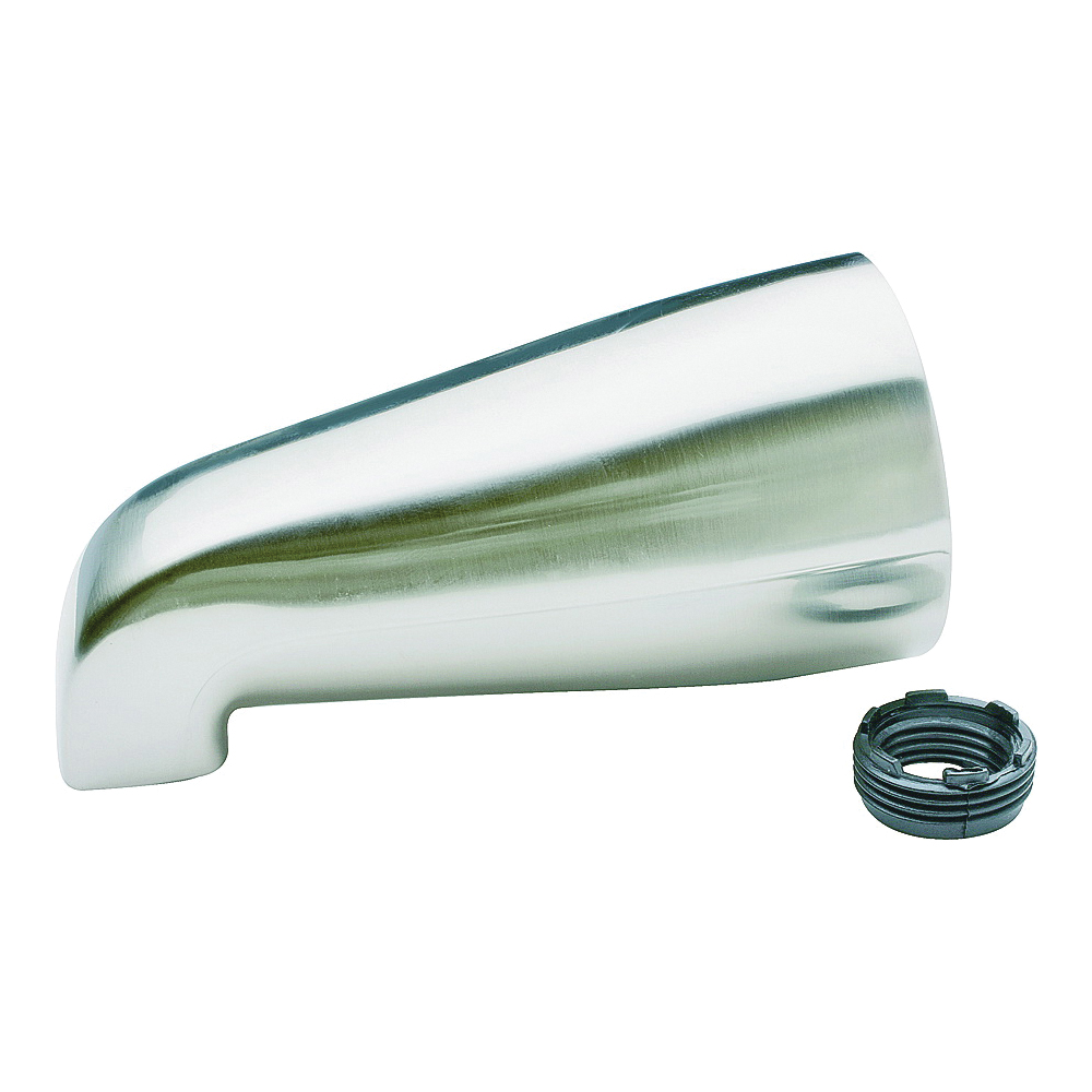 PP825-30 Bathtub Spout, 12.03 in L, 3/4 in Connection, IPS, Chrome-Plated, For: 1/2 in or 3/4 in Pipe