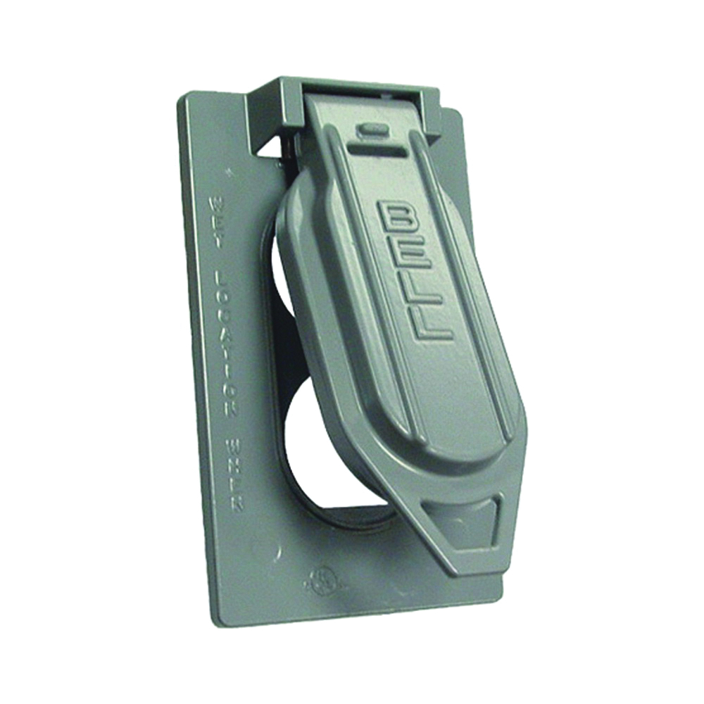 5146-5 Cover, 4-9/16 in L, 2-13/16 in W, Aluminum (Metal), Gray, Powder-Coated