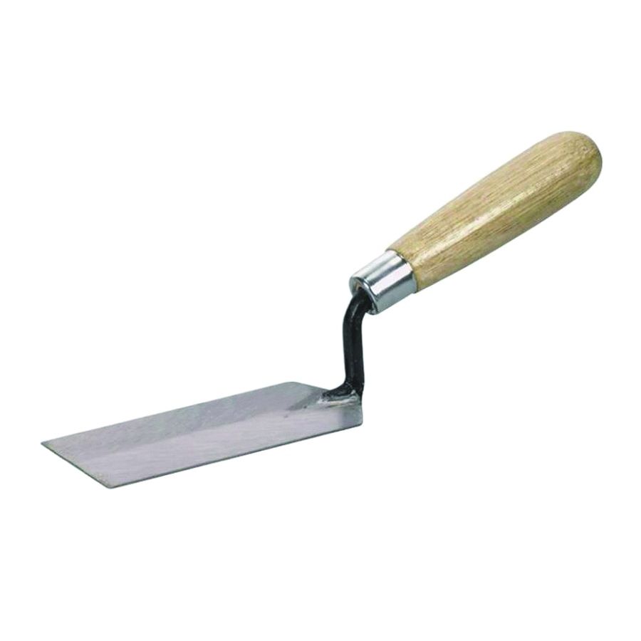 934 Margin Trowel, 5 in L Blade, 1-1/2 in W Blade, Steel Blade, Hardwood Handle
