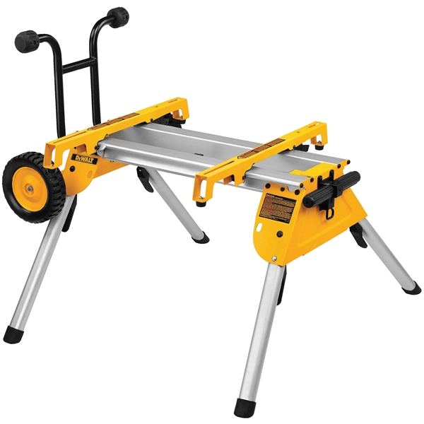 DW7440RS Rolling Table Saw Stand, 200 lb, 19-3/4 in W Stand, 33-1/2 in D Stand, 9 in H Stand, Aluminum
