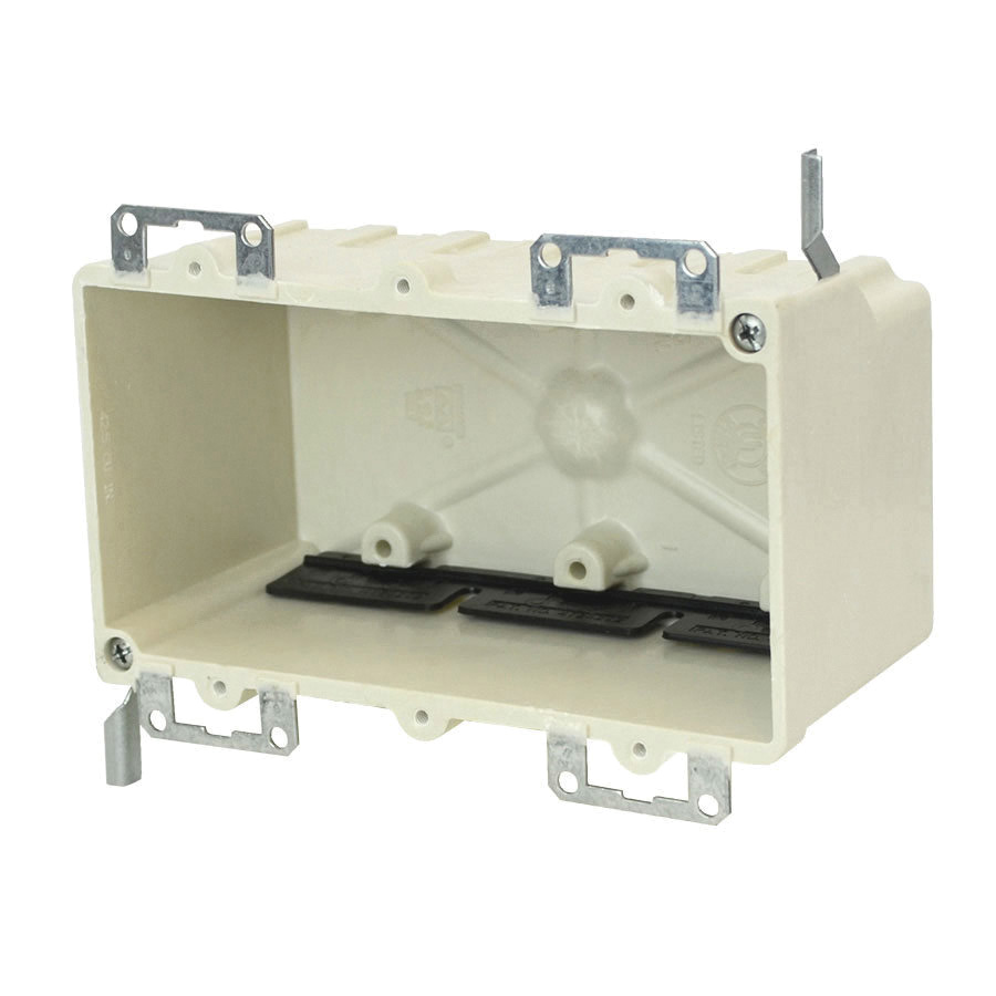 FiberglassBOX 9313-EWK Electrical Box, 3 -Gang, 4-Outlet, Fiberglass Reinforced Polyester BMC, Beige/Tan