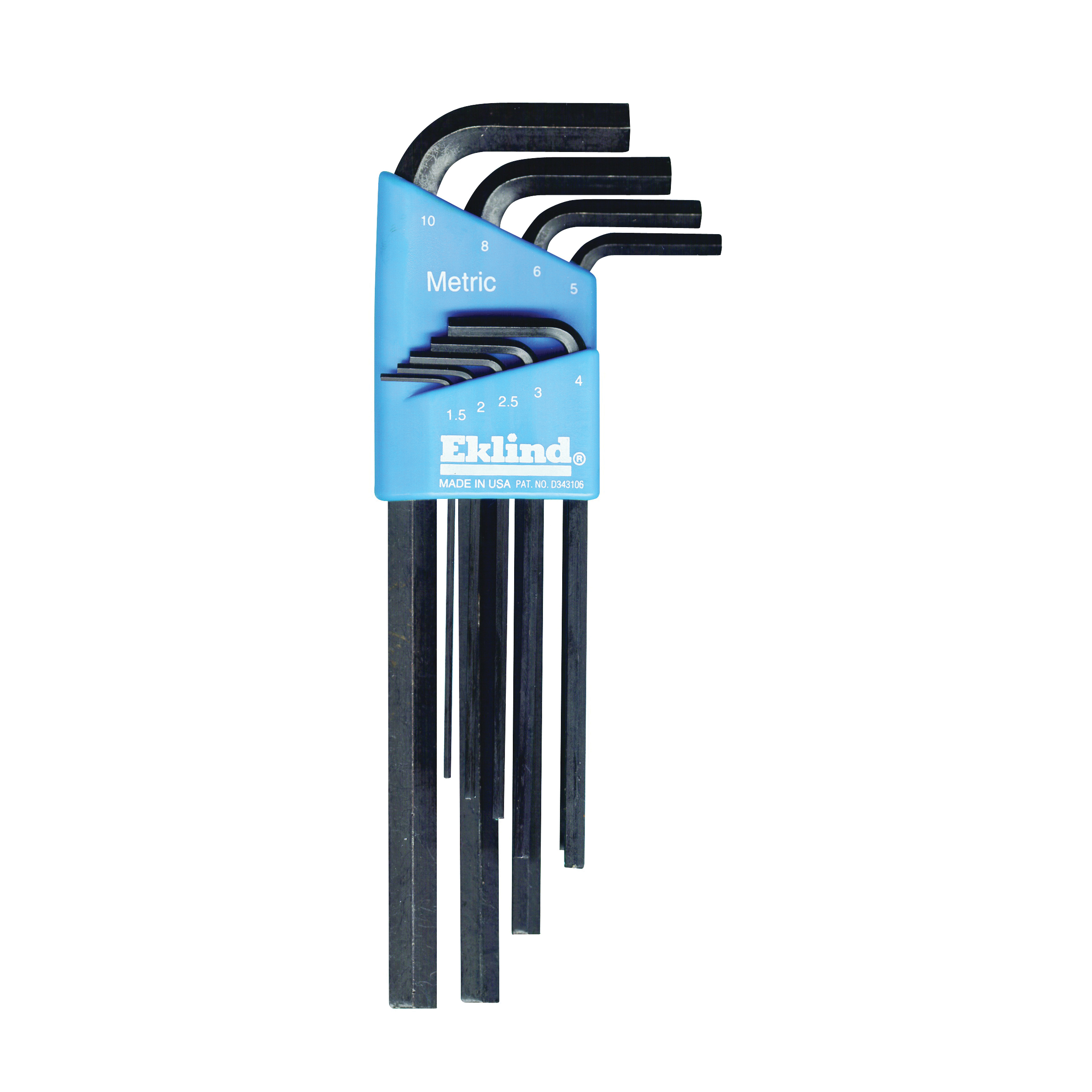 Hex-L 10609 Hex Key Set with Holder, 9-Piece, Alloy Steel, Black