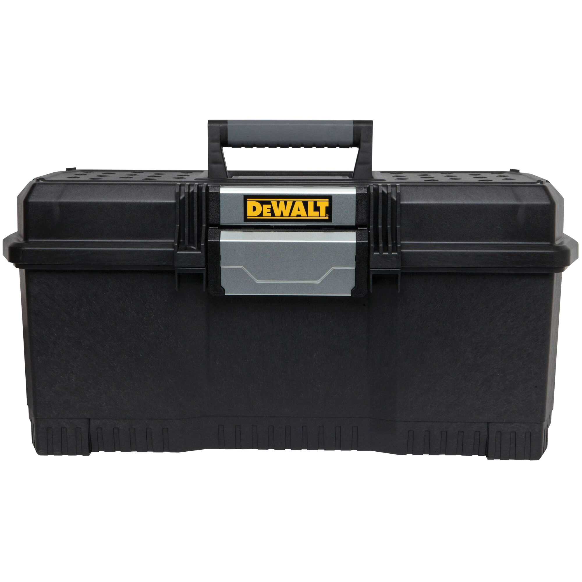 DWST24082 One-Touch Tool Box, 55 lb, Resin, Black, 24 in L x 26-3/8 in W x 11-5/16 in H Outside, 1-Compartment
