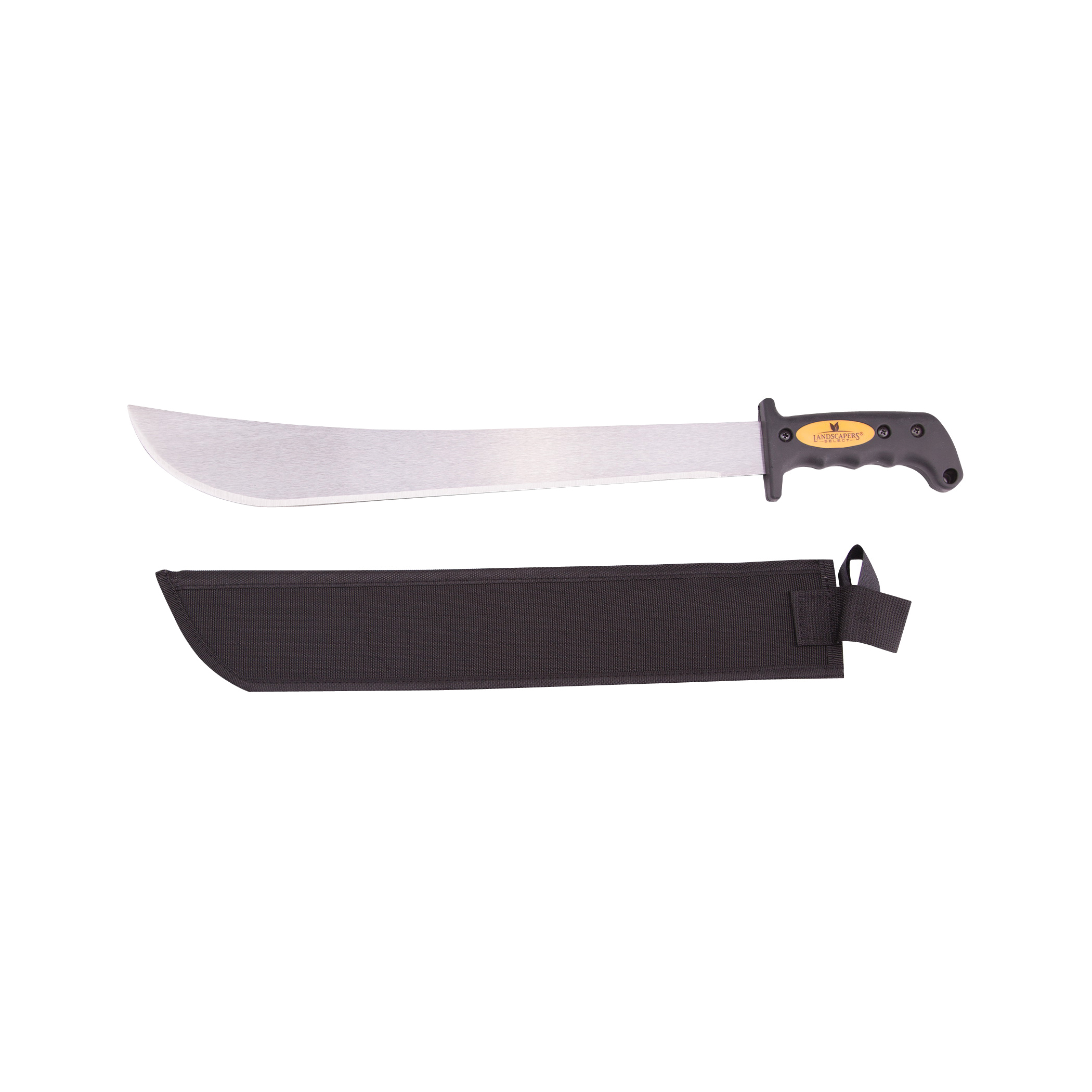 JLO-006-N3L Machete, 23-1/2 in OAL, 18 in Blade, HCS Blade, Rubber Handle