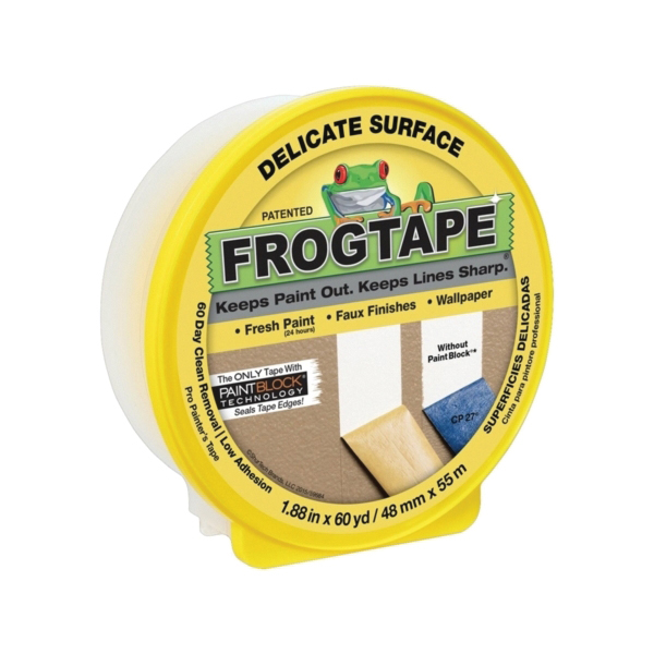243165 Painting Tape, 60 yd L, 1.88 in W, Yellow