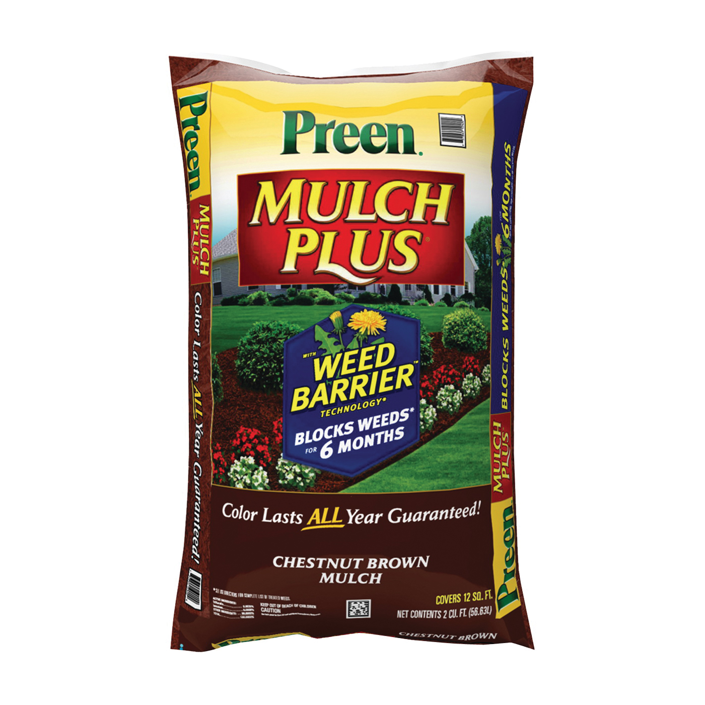 52050661 Mulch Plus Weed Barrier, Granular, Chestnut Brown