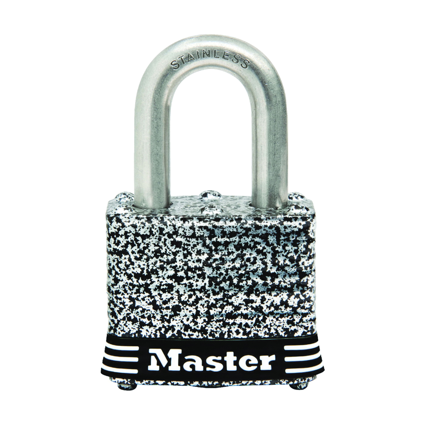 3SSKADHC Padlock, Keyed Alike Key, 9/32 in Dia Shackle, 3/4 in H Shackle, Stainless Steel Shackle, Laminated