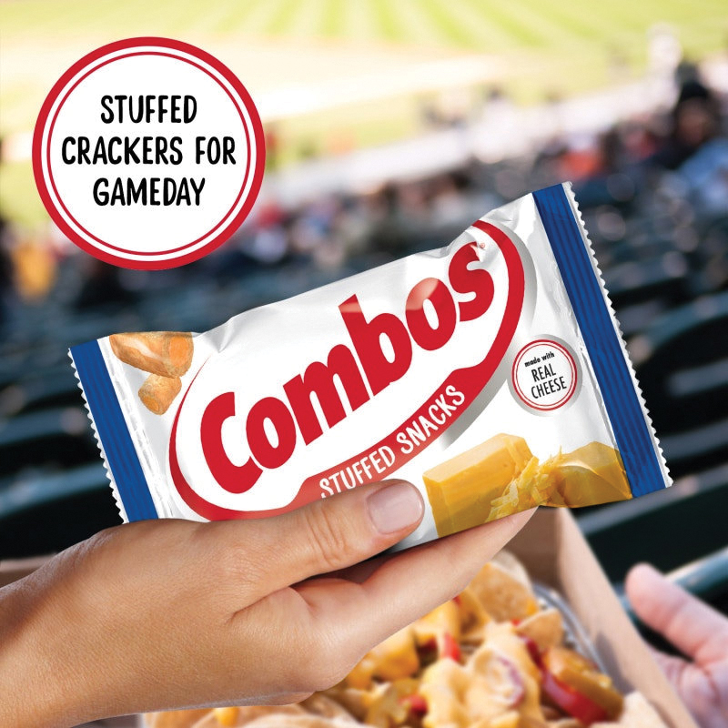 Combos CCCOMBO18 Stuffed Snacks, Solid, Cheddar Cheese, 1.7 oz Bag - 3