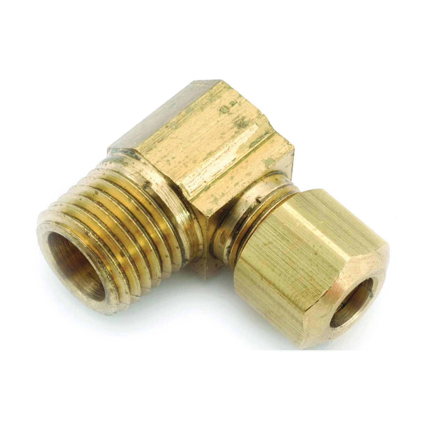 Anderson Metals 750069-0808 Tube Elbow, 1/2 in, 90 deg Angle, Brass, 200 psi Pressure - 1