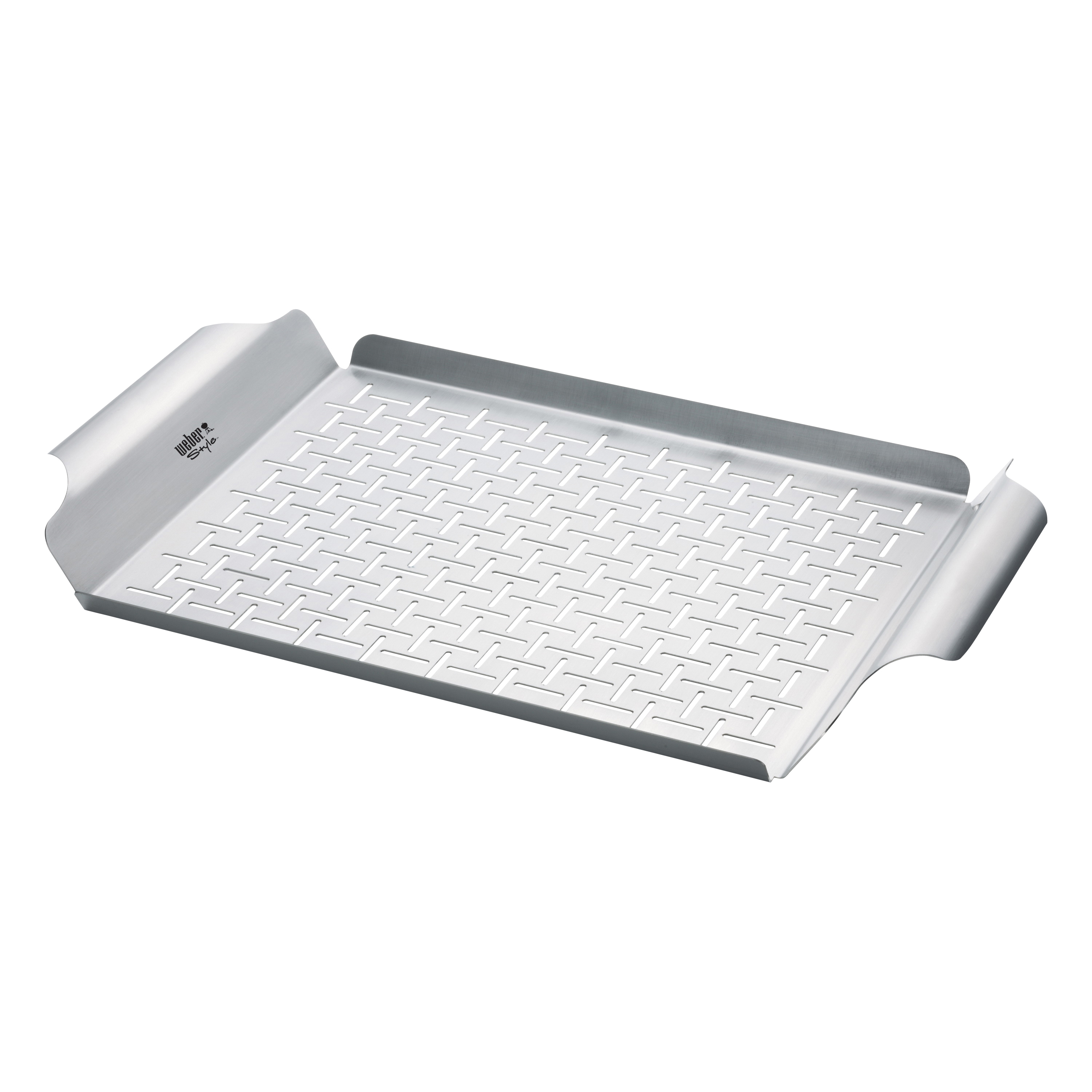 6435 Grill Pan, 17.4 in L, 11.8 in W, Stainless Steel