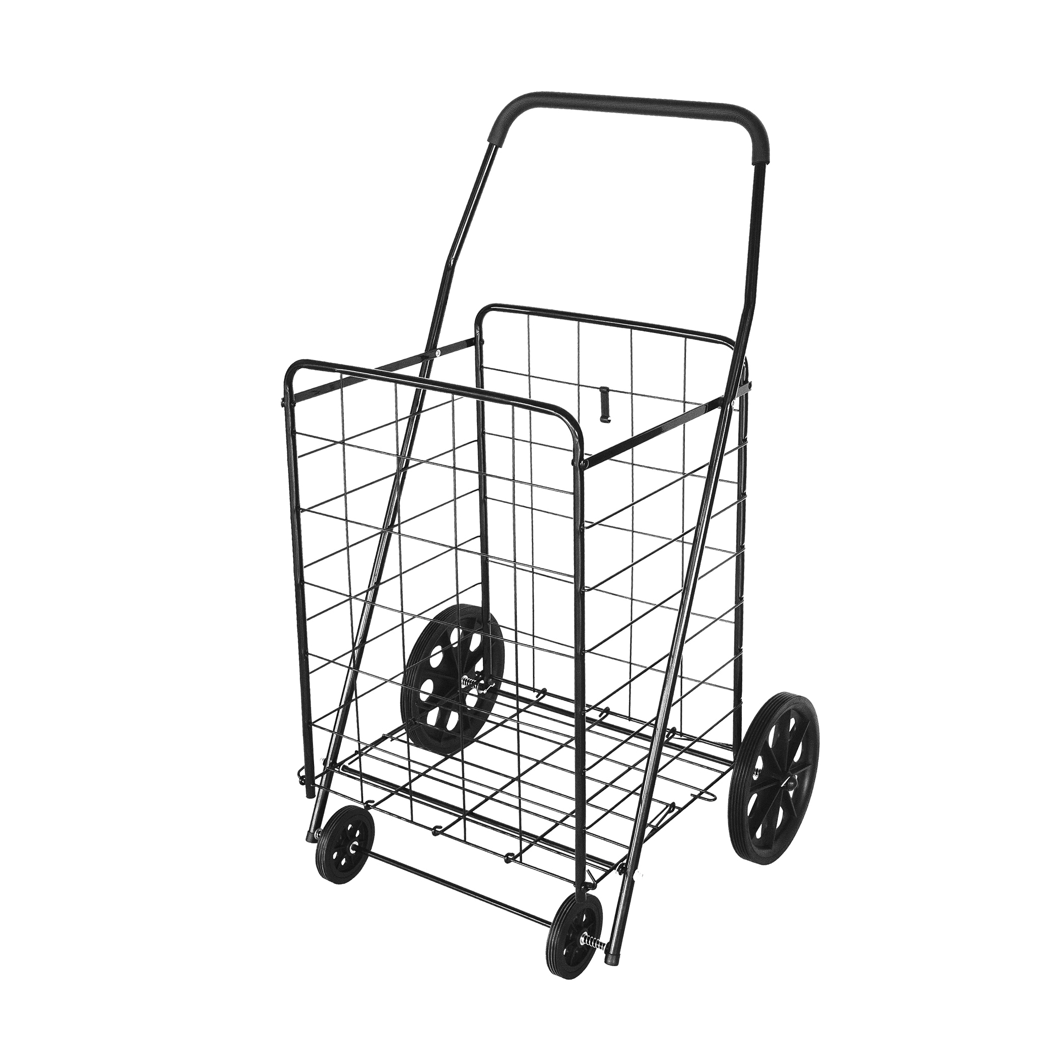 TPG-G80023L Shopping Cart, 24-3/8 in OAW, 39-1/2 in OAH, 1-Shelf, Steel Shelf, Black Shelf