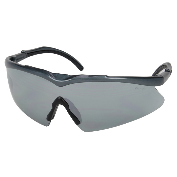 10083077 Essential Safety Glasses, Unisex, Anti-Fog Lens, Semi-Rimless Frame, Black Frame
