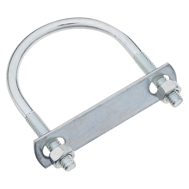 N222-182 U-Bolt, 5/16-18 Thread, 1-3/4 in L Thread, Steel, Zinc