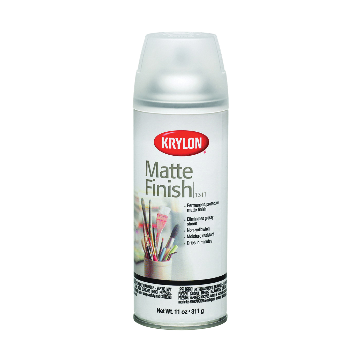 K01311007 Spray Paint, Matte, Clear, 11 oz, Can