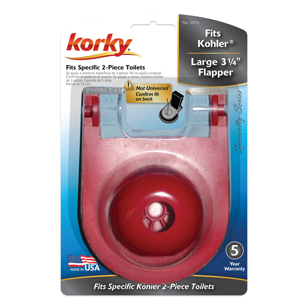 3010BP Toilet Flapper, Specifications: 3 in Valve Open, Rubber, Red