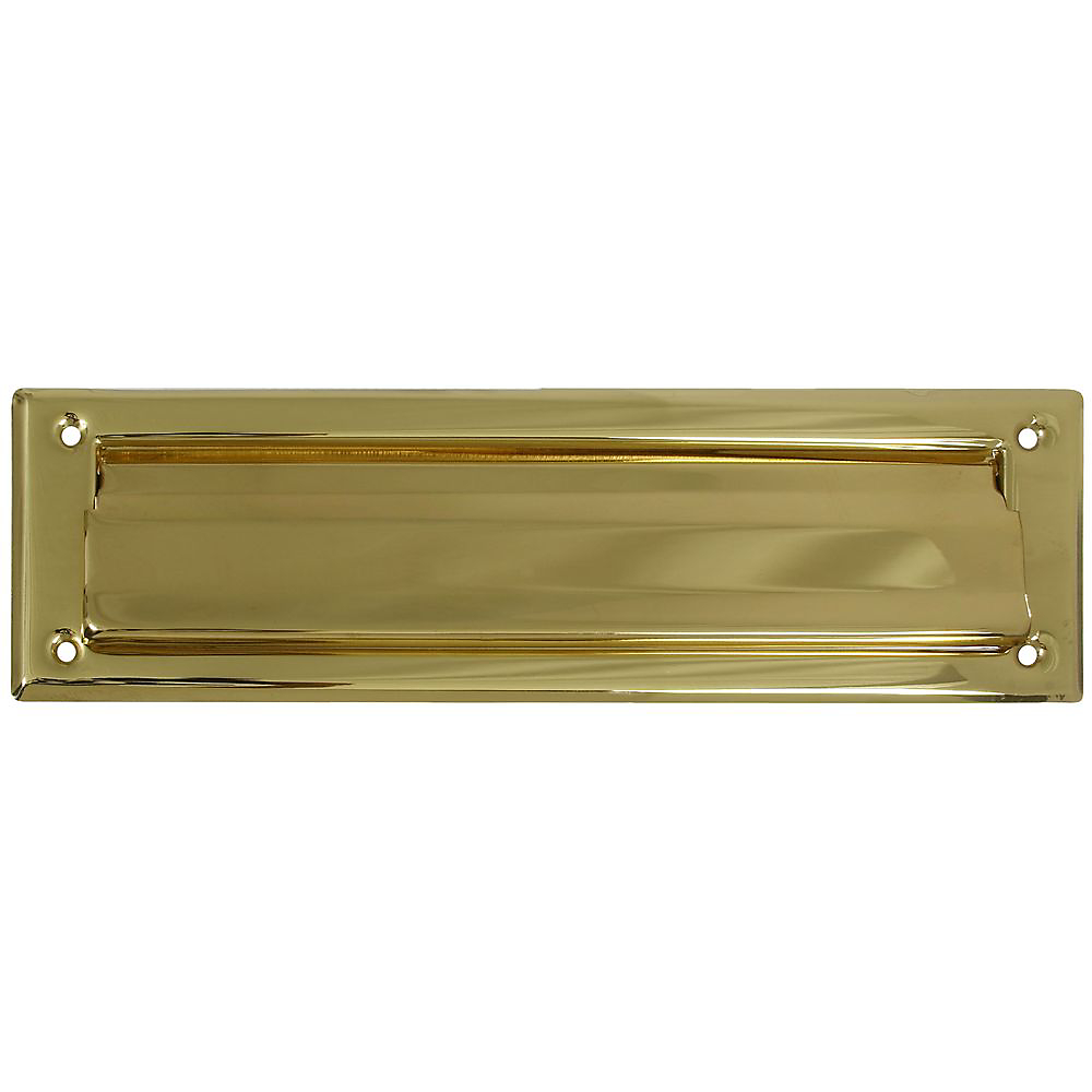 V1911 Series N197-905 Mail Slot, 13.05 in L, 3.59 in W, Solid Brass