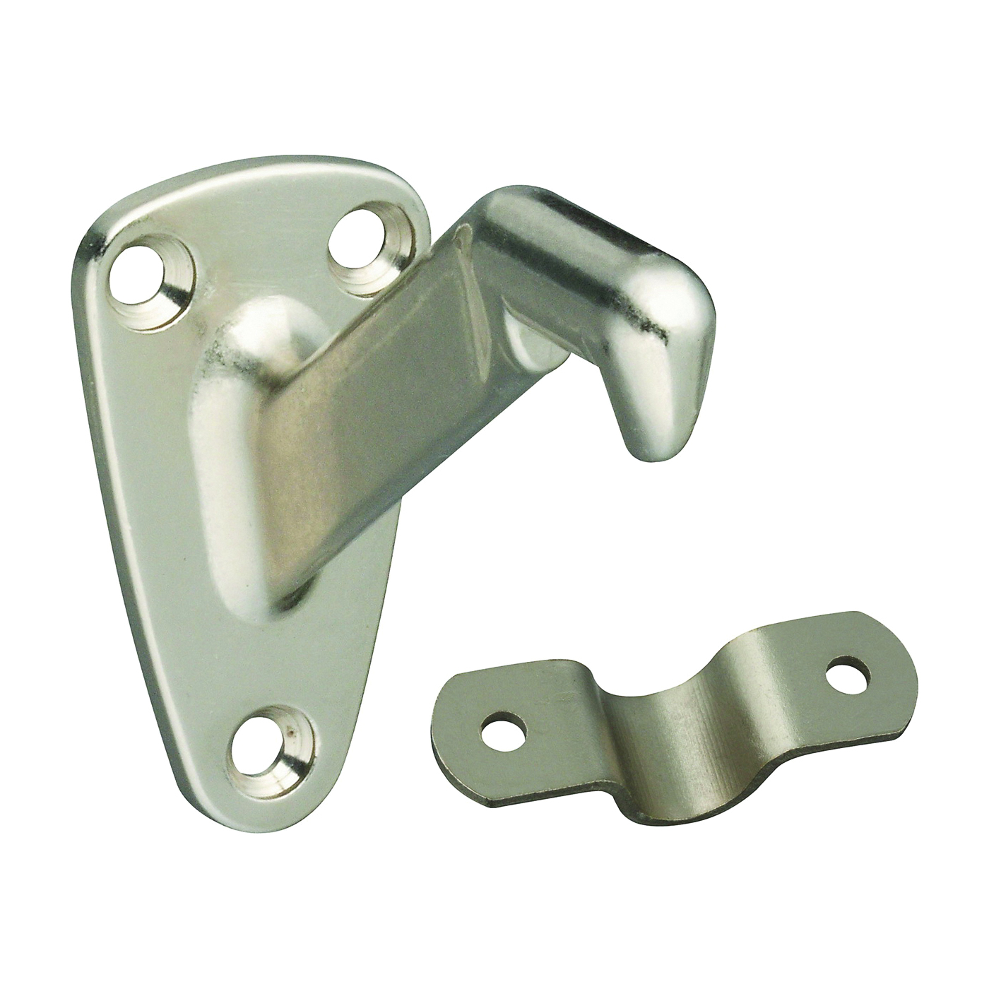 N830-117 Handrail Bracket, 250 lb, Zinc, Satin Nickel