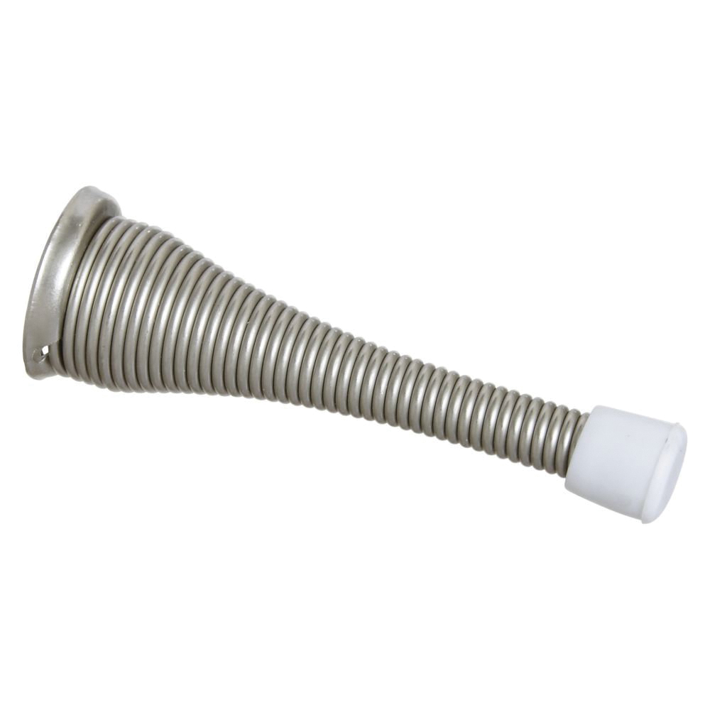 N830-157 Door Stop, 15/16 in Dia Base, 3 in Projection, Steel, Satin Nickel