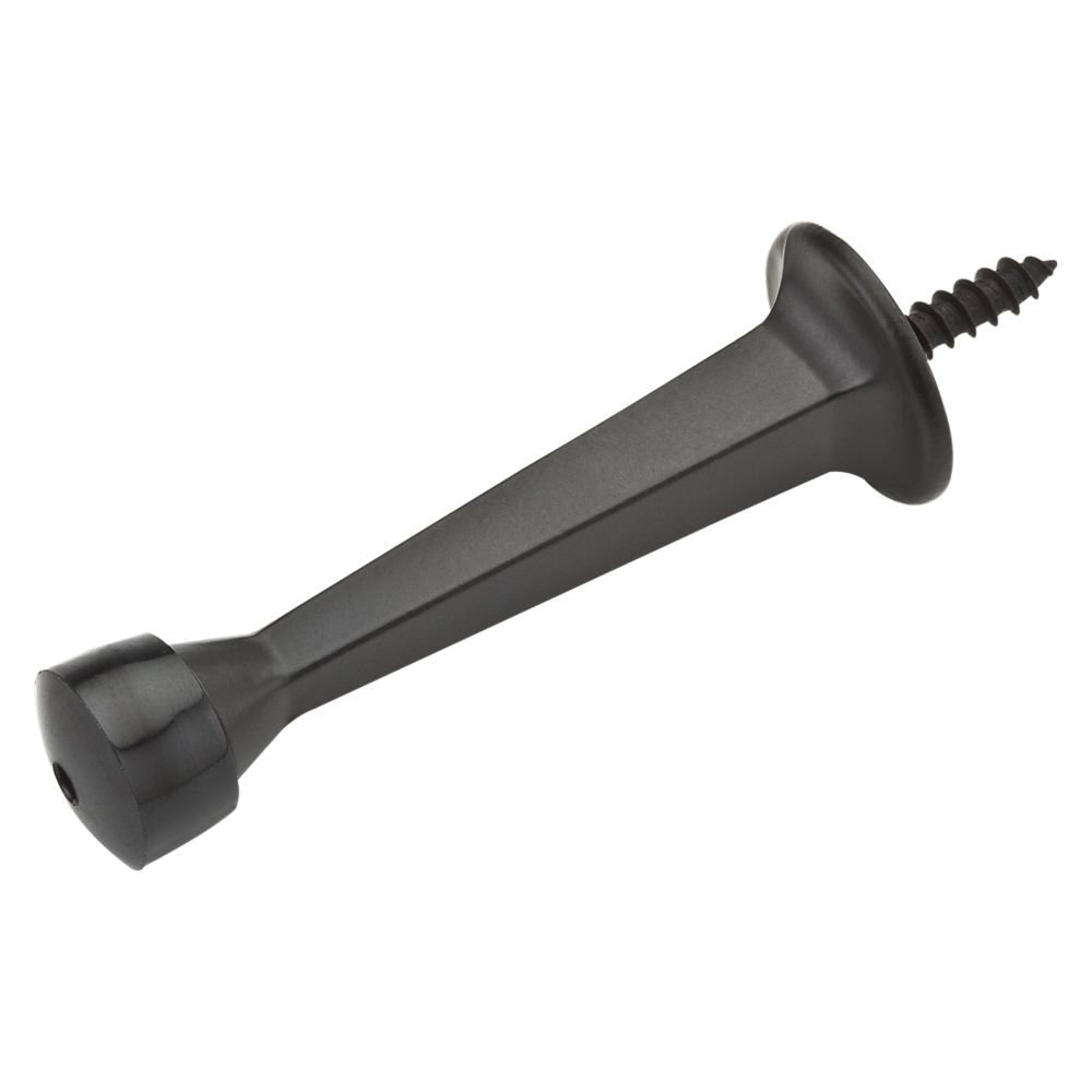 N830-138 Door Stop, 1 in Dia Base, 3 in Projection, Plastic/Rubber/Zinc, Oil-Rubbed Bronze