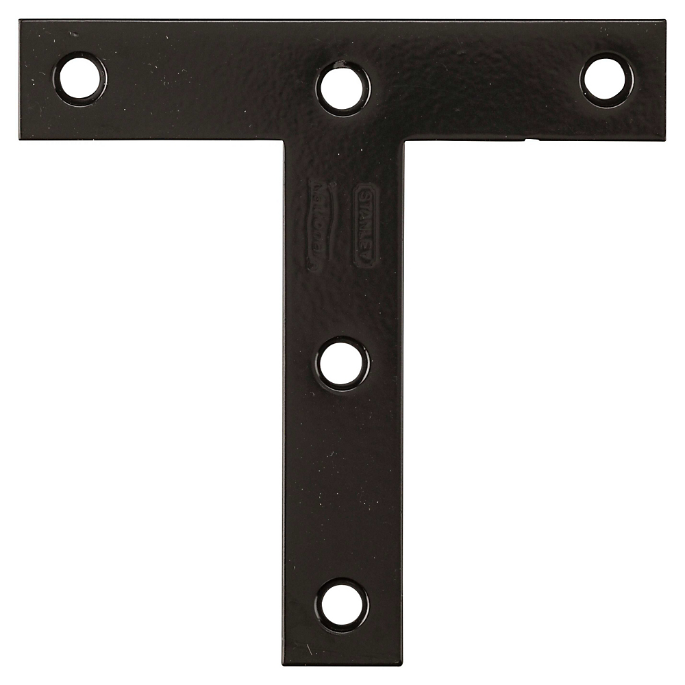 National Hardware 116BC Series N266-470 T-Plate, 4 in L, 3/4 in W, 0.07 in Thick, Steel - 1