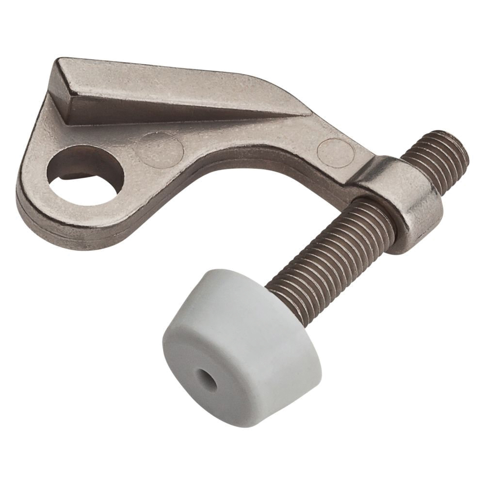 N830-278 Hinge Pin Door Stop, 9/32 in Dia Base, 11/32 in Projection, Zinc, Satin Nickel