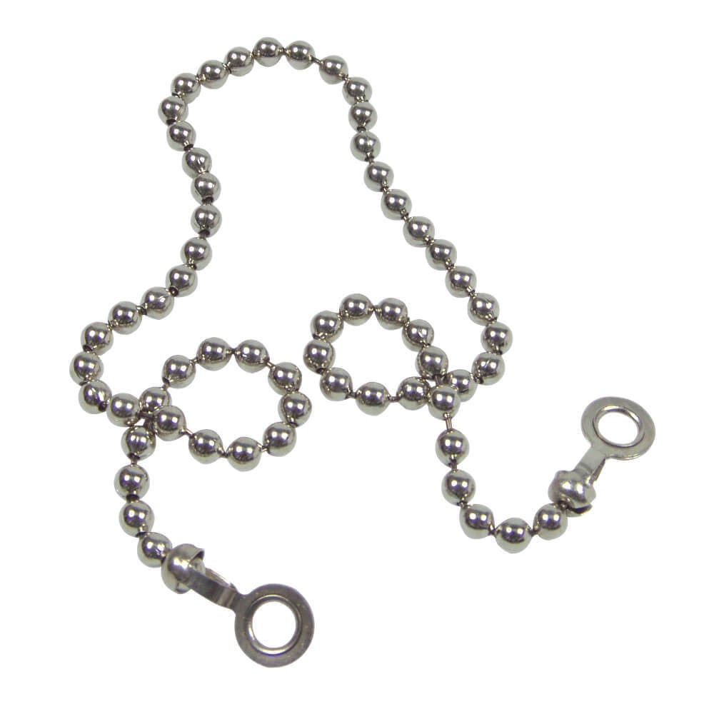 80039 Beaded Chain, Stainless Steel, Chrome-Plated, For: Universal Sinks