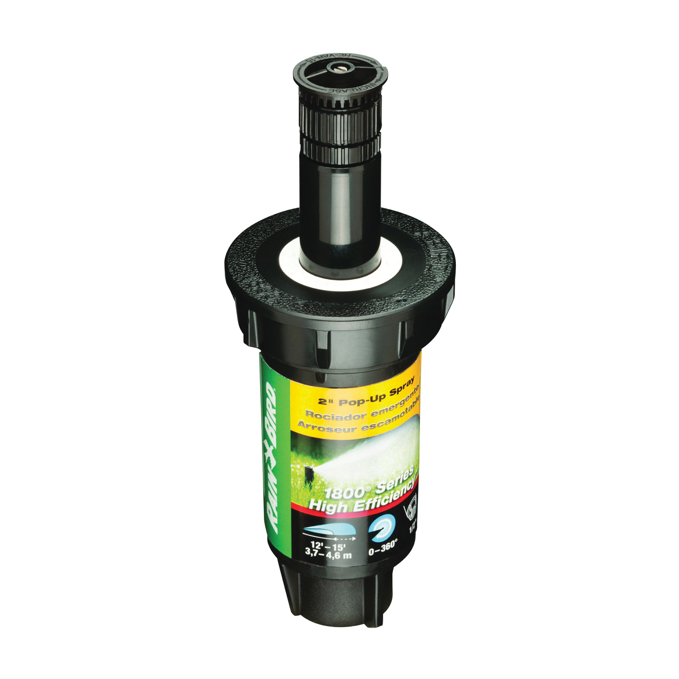 1802HEVN15 Spray Head Sprinkler, 1/2 in Connection, FNPT, 12 to 15 ft, Plastic