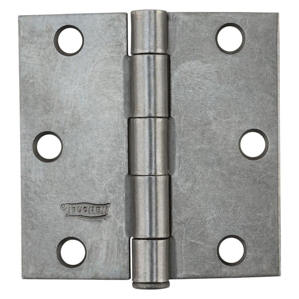N139-808 Broad Hinge, 3 in W Frame Leaf, 0.088 in Thick Frame Leaf, Steel, Loose, Removable Pin, 50 lb