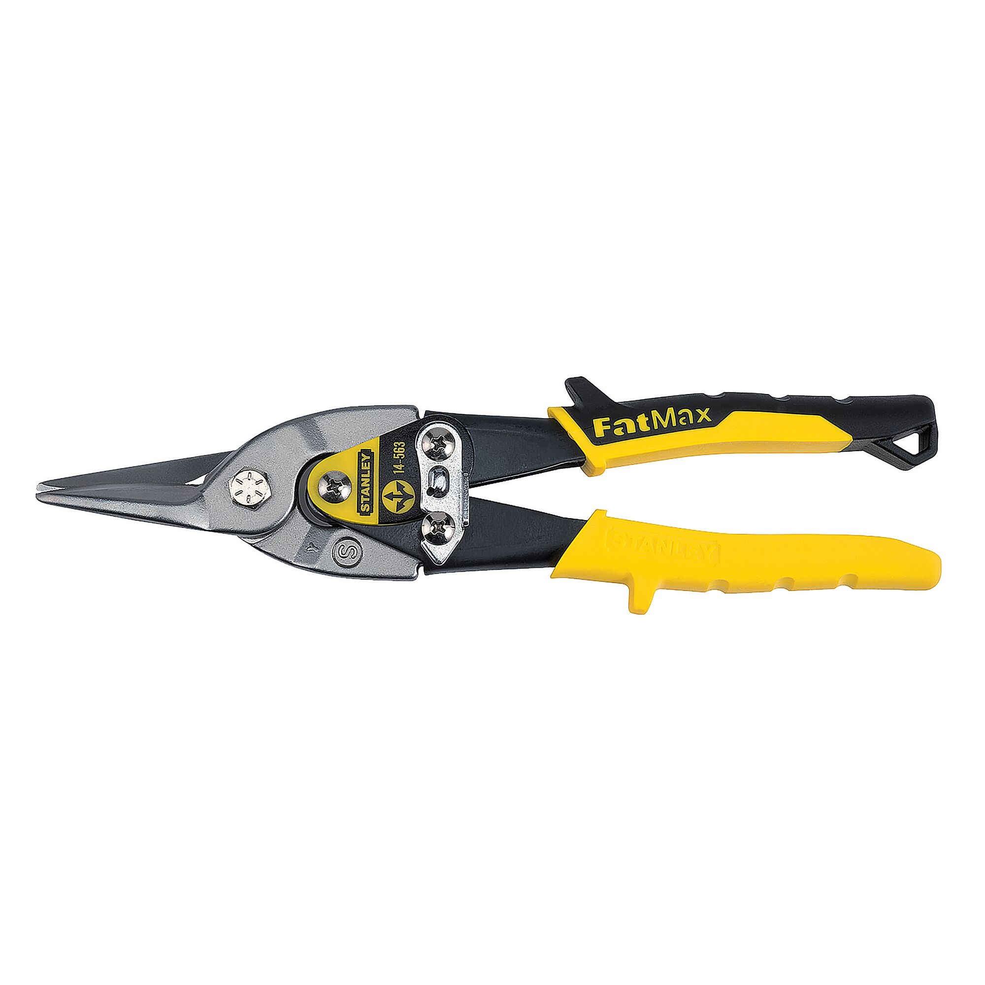 14-563 Aviation Snip, 12-1/2 in OAL, 1-1/2 in L Cut, Straight Cut, Chrome Molybdenum Steel Blade