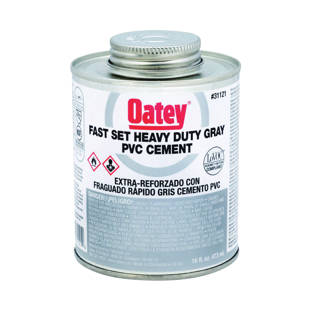 31121 Heavy-Duty Fast Set Cement, 16 oz Can, Liquid, Gray