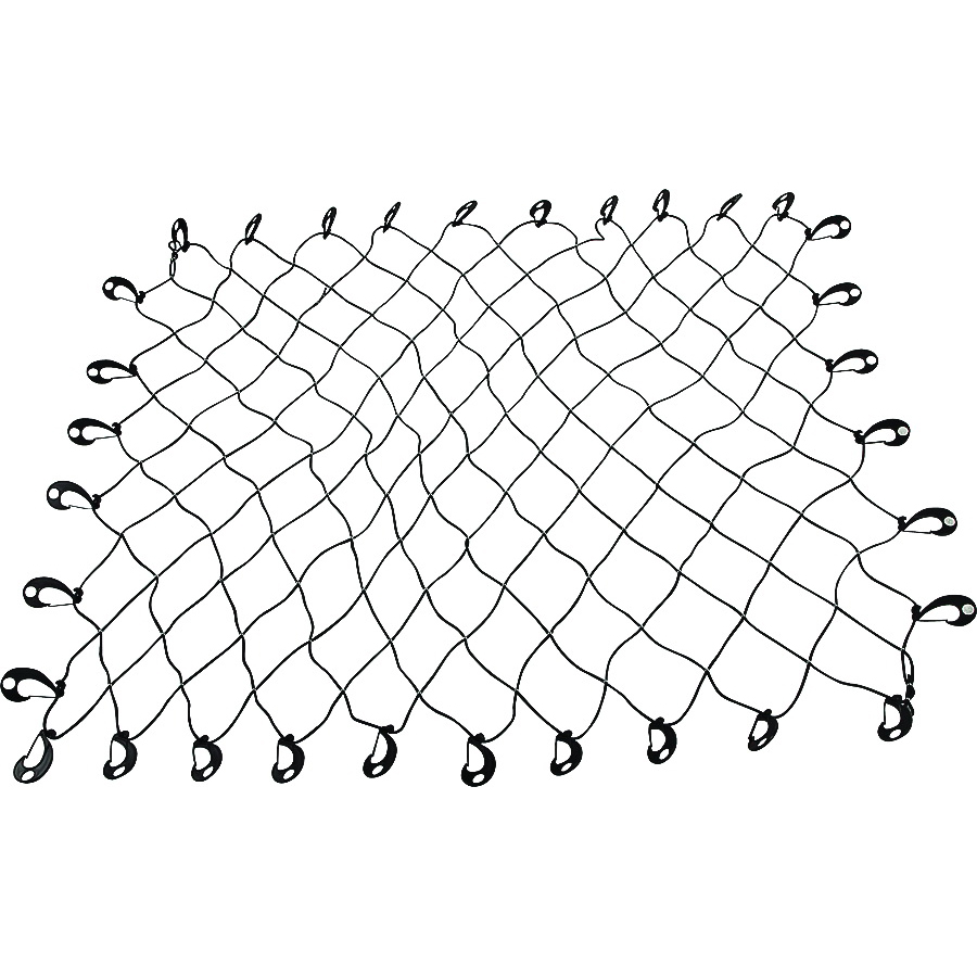 FH92102 Cargo Net, 96 in L, 72 in W, Rubber, Black
