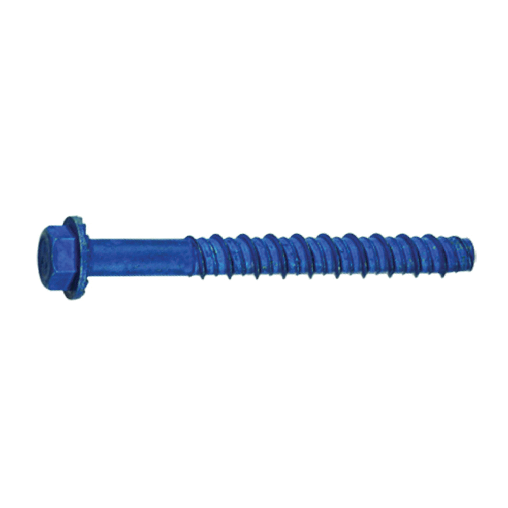24293 Screw Anchor, Hex Drive, Steel, Metallic, 15 PK