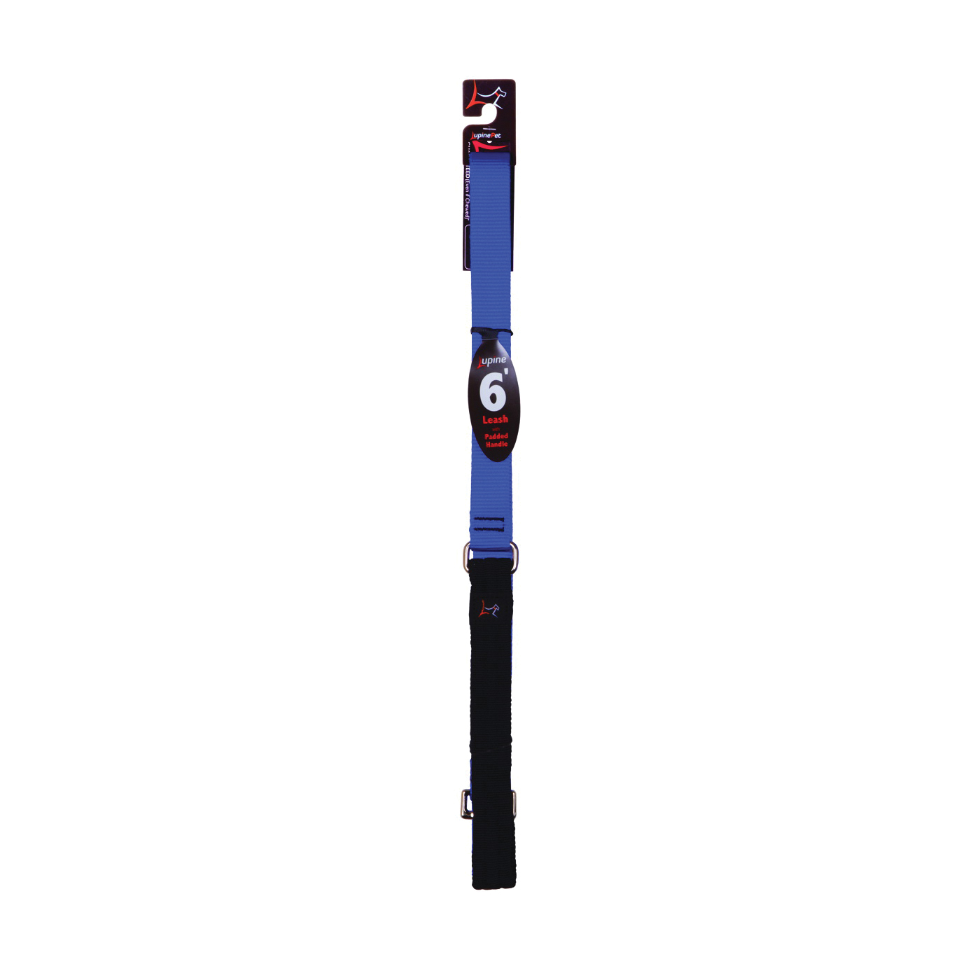 17559 Dog Leash, 6 ft L, 1 in W, M Breed Size, Nylon Line, Blue