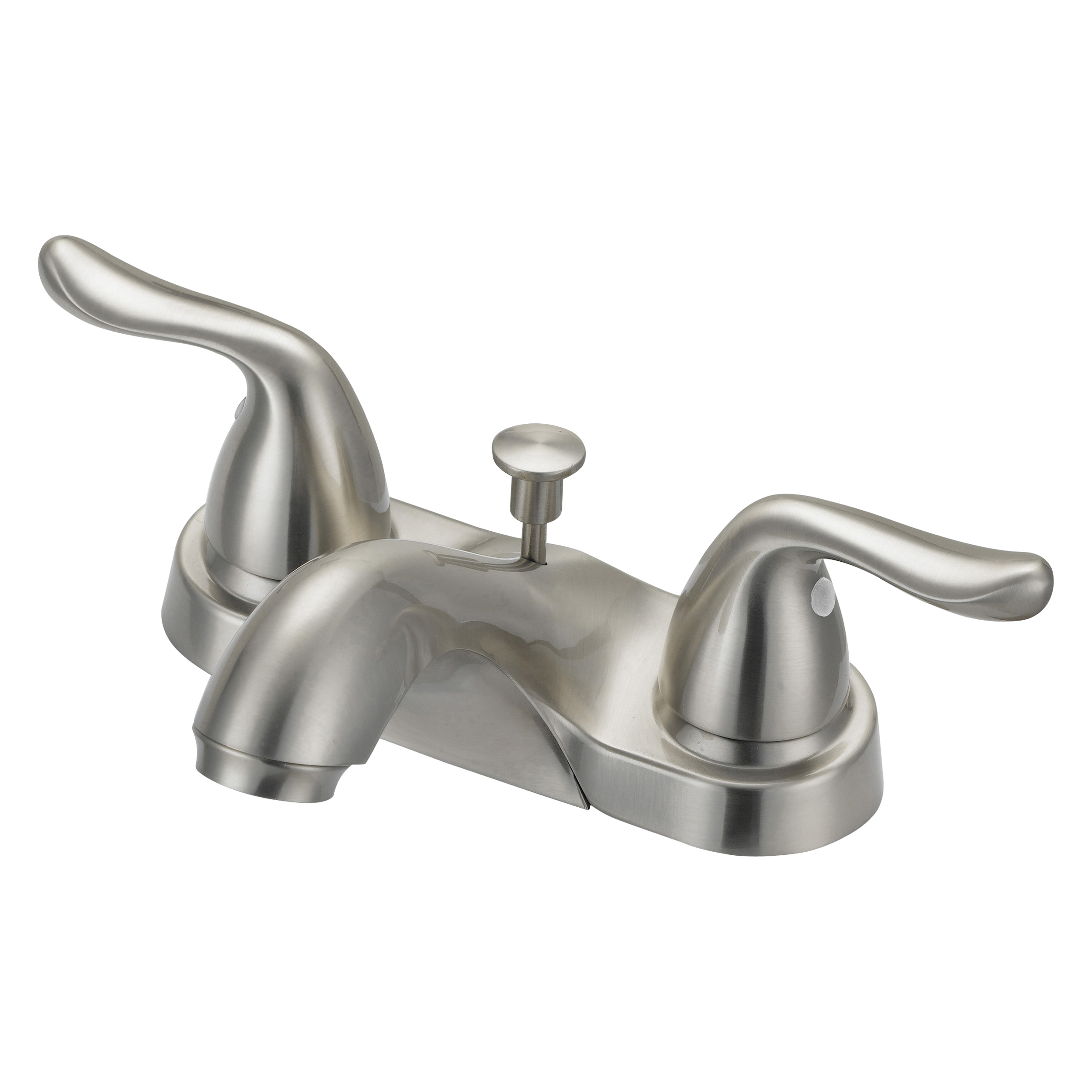 F5121033NP Lavatory Faucet, 1.2 gpm, 2-Handle, 3-Faucet Hole, Metal, Brushed Nickel, 4 in Faucet Centers