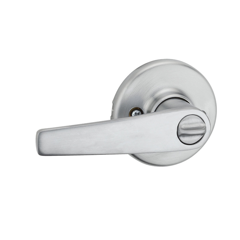 Kwikset 300DL26DCP Privacy Lever, 3-5/8 in L Lever, Satin Chrome - 1