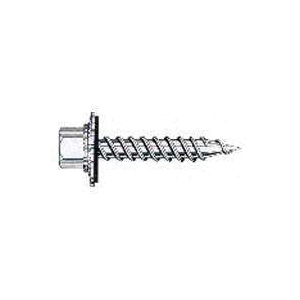 0278094 Post Frame Screw, #9 Thread, 1-1/2 in L, Coarse Thread, Hex Drive, Self-Piercing Point, Galvanized Steel
