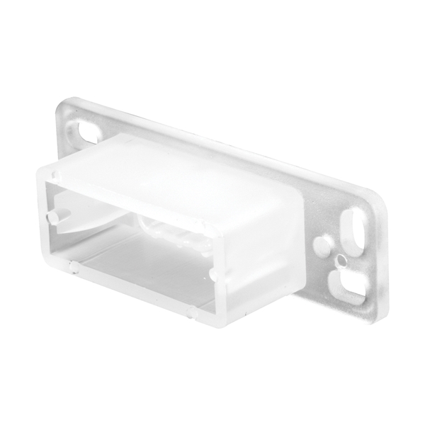 R 7145 Drawer Track Backplate, 3/4 in L, 2-13/32 in W, Plastic, Raw