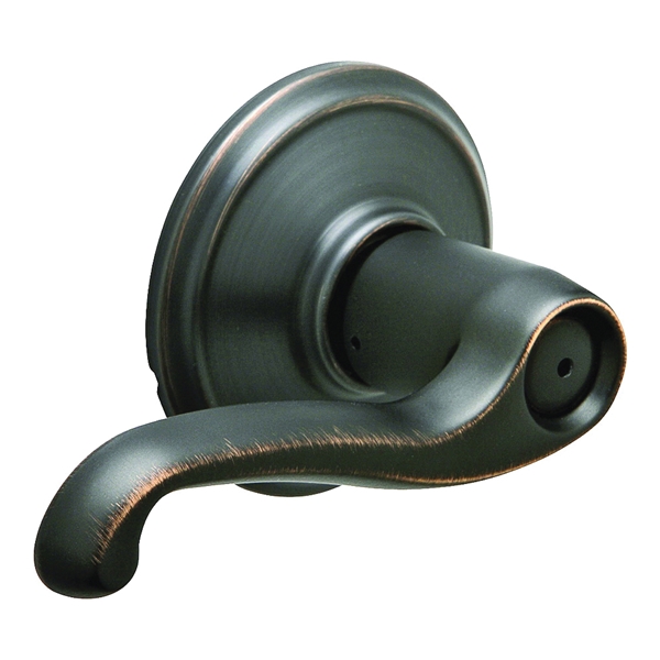 F Series F40V FLA 716 Privacy Lever, Mechanical Lock, Aged Bronze, Metal, Residential, 2 Grade