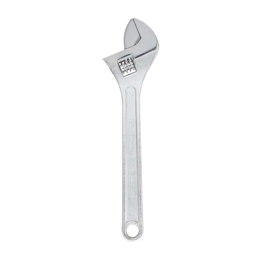 JL15018-3L Adjustable Wrench, 18 in OAL, 2-3/16 in Jaw, Steel, Chrome