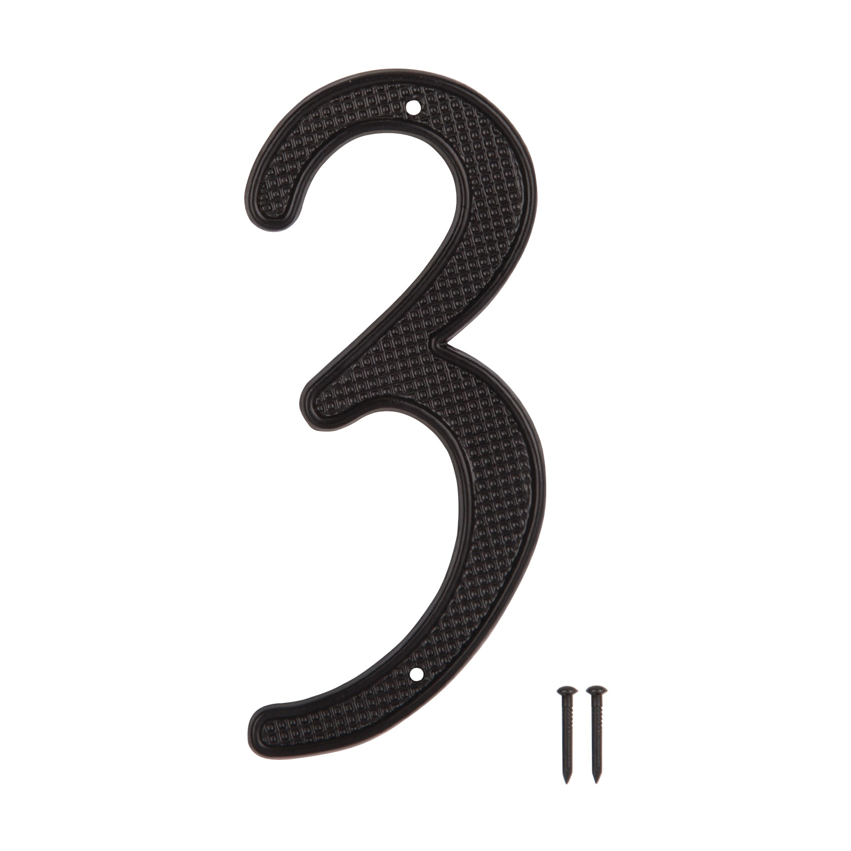N-013-PS House Number, Character: 3, 4 in H Character, 2.36 in W Character