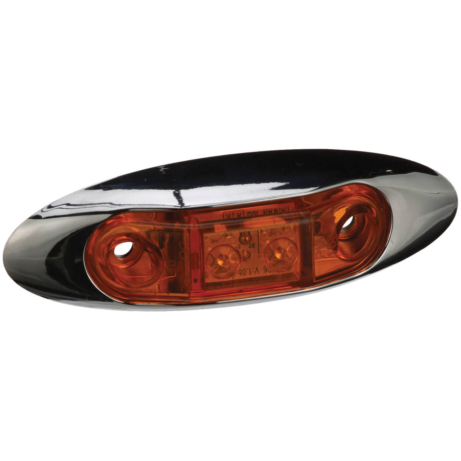 V168XA Mini Side Marker/Clearance Light, 9 to 16 V, LED Lamp, Amber Lens, Surface Mounting