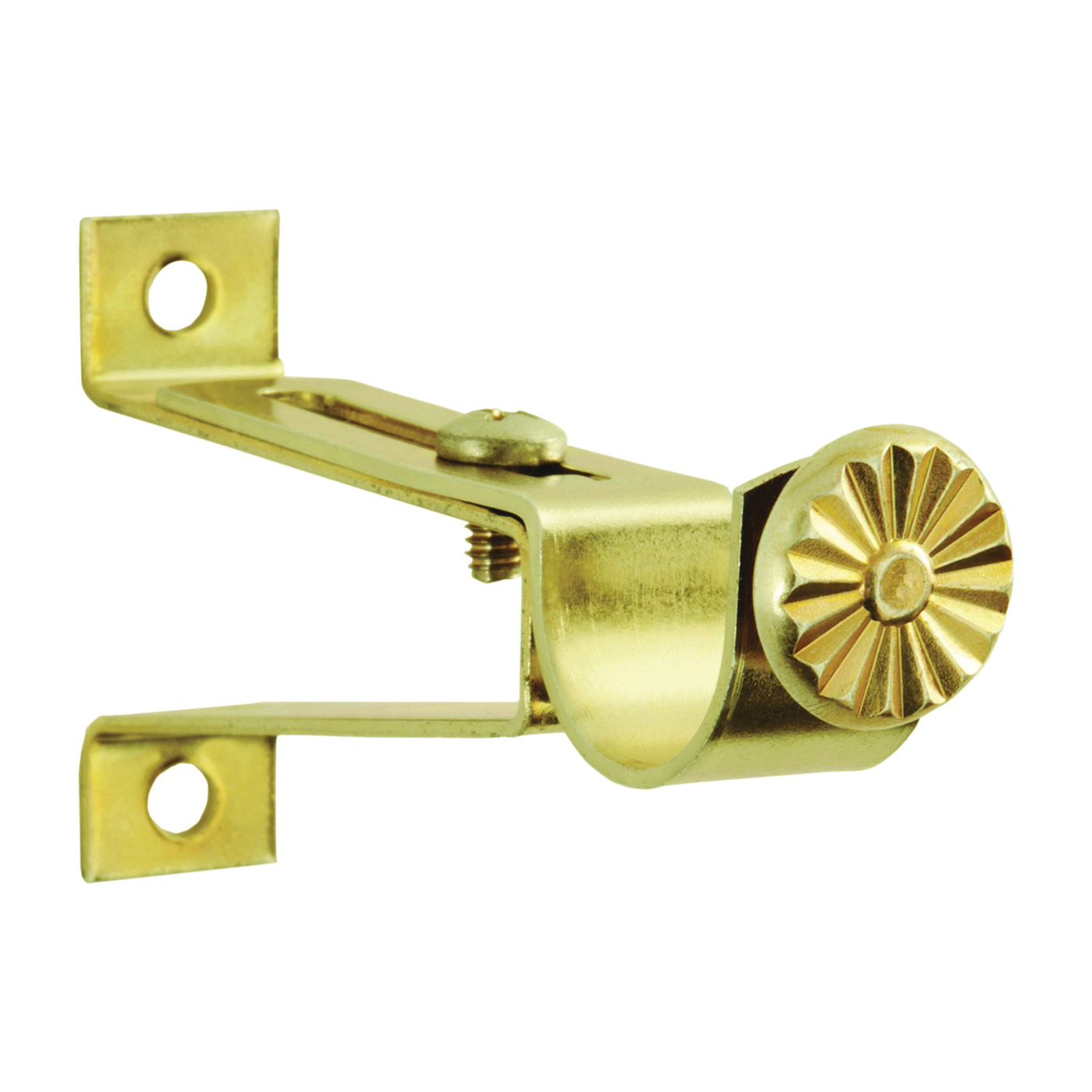 KN819 Decorative Cafe Rod Bracket, Brass